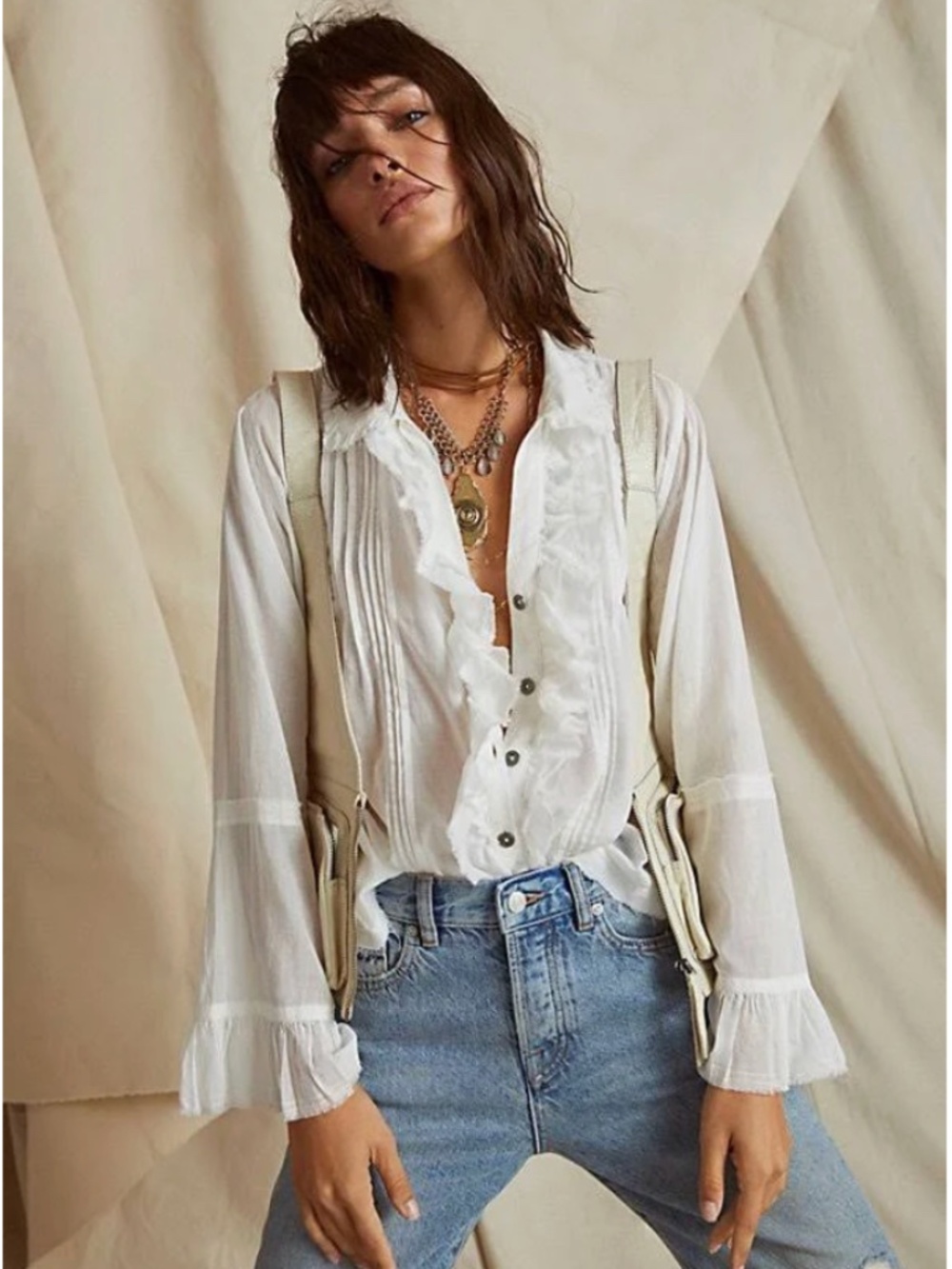 We The Free Savannah Ruffle Buttondown L. Free People.